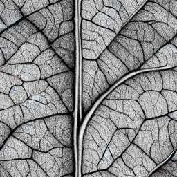 Leaf Surface Pencil Drawing free seamless pattern