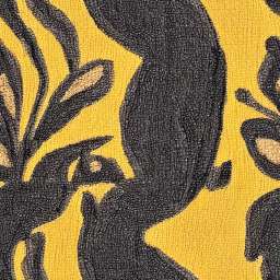 Grey Pattern on Yellow Background, Cotton free seamless pattern