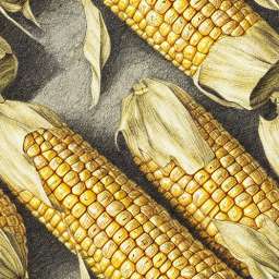 Realistic Corn Drawing in Pastel Colors free seamless pattern