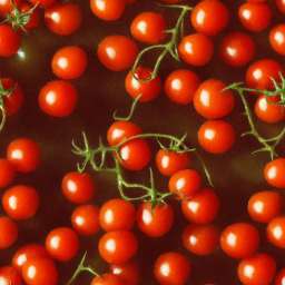 Cherry Tomatoes on Brown Background free seamless pattern