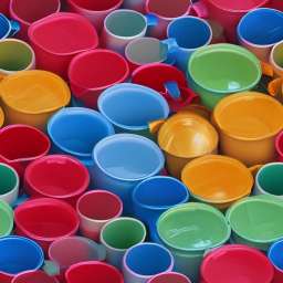 Colorful Plastic Cups free seamless pattern