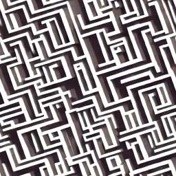 Maze Labyrinth Pencil Illustration free seamless pattern
