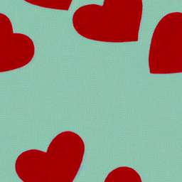 Red Hearts On Clean Background Ilustration free seamless pattern