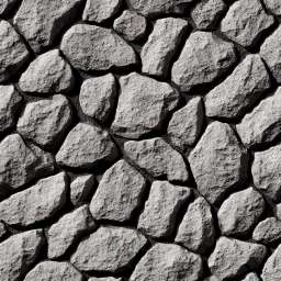 Stone Wall Made of Pieces of Rock free seamless pattern