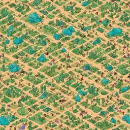 Cartoonish Desert Map Grid With Roads free seamless pattern
