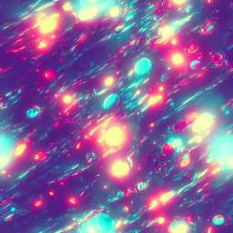 Abstract Futuristic Lights in Space free seamless pattern