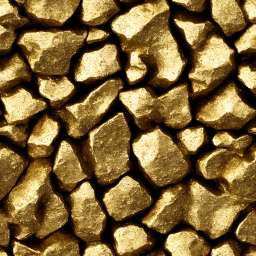Shiny Gold Nuggets free seamless pattern