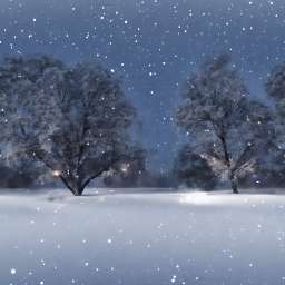 Realistic Winter Snow Landscape Horizontal Pattern free seamless pattern