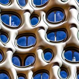 Gaudi Style Building Architecture free seamless pattern