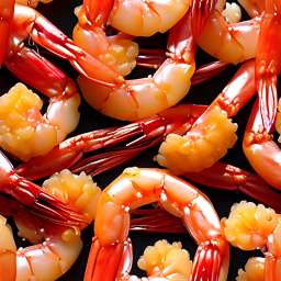 Shrimps free seamless pattern