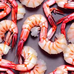 Shrimps free seamless pattern