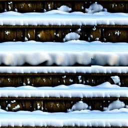 Snow &amp; Ice Covered Steps free seamless pattern