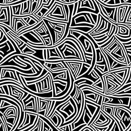 Intricate Pencil Black &amp; White Doodle free seamless pattern