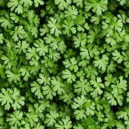 Fresh Green French Parsley Chervil Texture free seamless pattern