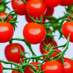 Fresh, Red Cherry Tomatoes free seamless pattern