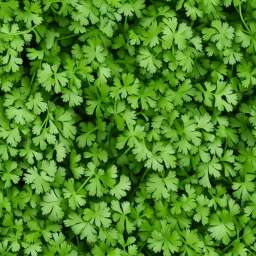 Fresh Green French Parsley Chervil Texture free seamless pattern