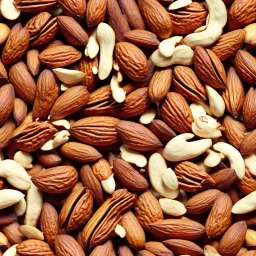Peanuts, Almonds, Walnuts, Brazil Nuts, Hazelnuts free seamless pattern