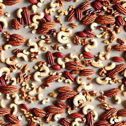 Peanuts, Almonds, Walnuts, Brazil Nuts, Hazelnuts free seamless pattern