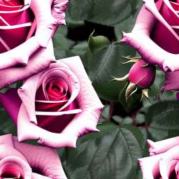 Realistic Close Up Photography of a Rose free seamless pattern