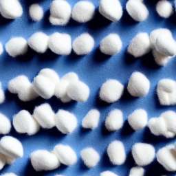 Cotton Balls, Puffy White Cotton free seamless pattern