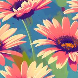 Beautiful Flower Painting Ismail Inceoglu Style free seamless pattern