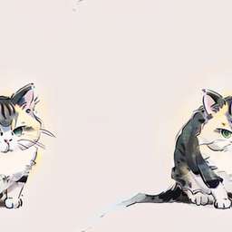 Cute Cat Seamless Wallpaper Watercolor Painting free seamless pattern