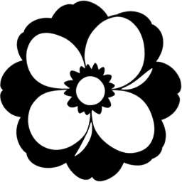 Black &amp; White Floral Symmetrical Line Drawing free seamless pattern